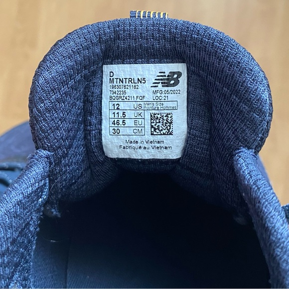 New Balance DynaSoft Nitrel v5 5 Trail Running Shoes Men’s 12 Navy Blue - Picture 10 of 12